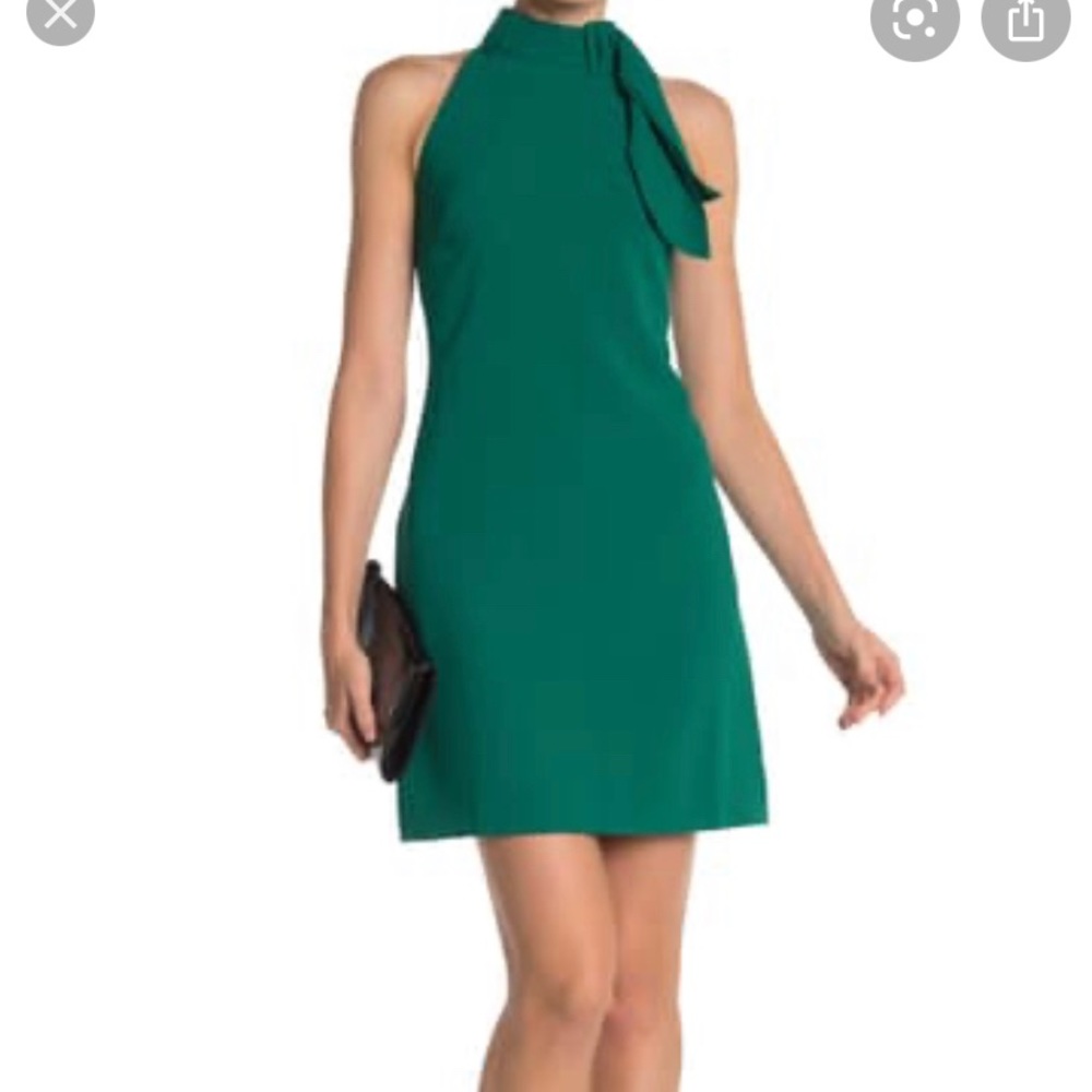 Vince Camuto Emerald Green Halter Shift Dress